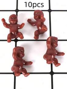 Conjunto de 10 miniaturas de bebês, ideais para decoração de festas, chá de bebê em miniatura, lembrancinhas para chá de bebê, jogos com cubos de gelo, decoração de festas e presentes de Natal.