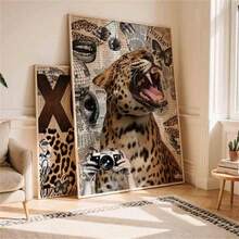 1pc Leopard Roar Print - Fashion Stylish Wall Art Print - Cheetah Prints - Home Decor - Aesthetic Posters Canvas Painting Wall Arts Room Home Decoration Unframed - Multicolor - View 9
