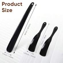 Shoe Horn 3Pcs Premium Plastic Shoe Horns 16 And 7.5 Inch Shoe Horn Long Handle For Seniors Men Women Durable Shoehorn Shoes Spoon For Home And Travel - As Pic - View 2