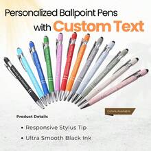 Customized Fun Satirical Ballpoint Pen, Personalized Message, Office Touch Screen Handwriting Pen Encouragement, Compatible With Screen Touch Function, Perfect For School, Office And Christmas Greetings - Multicolor - View 3