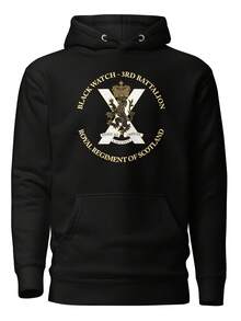 Black Watch Hoodie White Ink,Autumn/Winter Hoodie Autumn Set - Style 6 - View 1