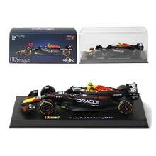 Burago 1/43 F1 红牛 RB20 2024 模型车（高级版）#1 马克斯·维斯塔潘 #11 塞尔吉奥·佩雷斯（含头盔），一级方程式 F1 压铸模型车，带亚克力展示盒，生日节日礼物，装饰品 - RB20-#11 - 查看 3
