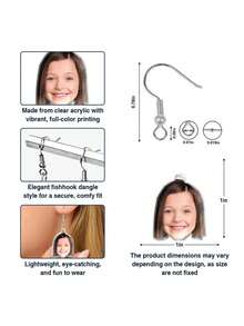 1 pieza Pendiente de acrílico personalizado con foto divertida de mascota, niños o familia, pendiente con forma personalizada de foto, pendiente personalizado de mascota, pendiente colgante de foto de grupo creativa y divertida, pendiente conmemorativo personalizado de foto familiar, pendiente personalizado divertido de pareja, adorno de acrílico con forma personalizada de foto, regalo divertido de pareja de mascotas - Multicolor - Ver 8