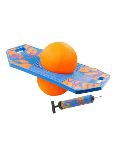 Pogo - Bola de Truco para niños, Tabla de Rebote de Trucos para niños y niñas a Partir de 60 años, Incluye Bomba, asa fácil de Llevar, Cubierta de plástico Duradera para Interiores, Puente de,26995816