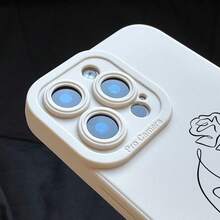 Cute Flower Line Aesthetic Phone Pupil Shadow 16 11 15 14 13 12 Pro Plus White Phone Protective Unique Birthday Gifts Women Teen GirlGIF--YOU - 款式1(1pc) - 查看 6