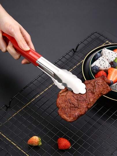 1 pièce, Pinces multifonctionnelles en acier inoxydable pour buffet, cuisine et barbecue - idéales pour le grillage, le service et la cuisson - durables et faciles à nettoyer