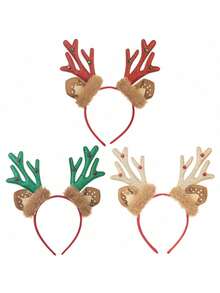1 Miếng Băng đô sừng hươu bột hành lá Giáng sinh, Băng đô sừng hươu đầu tuần lộc Giáng sinh, Trang điểm tiệc ngày lễ, Băng đô nhung, Đồ trang trí Giáng sinh, Quà tặng Giáng sinh - Nhiều màu - Xem 8