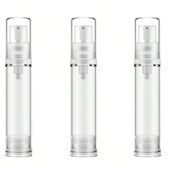 5-15ml Clear Empty Bottle Reusable Vacuum Pump Cream Cosmetic Spray Portable Bottle Set For Toiletries Lotion Packaging Travel Essentials