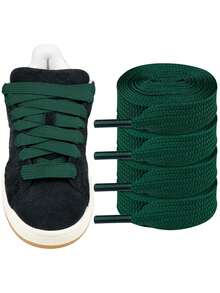 2pairs Thick Flat 3/4" Wide Shoelaces Solid Color Strings For All Shoe Types - Sneaker Shoe Laces(120cm/47.24inch) - Multicolor - View 7