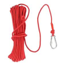 10m/393.7in High-Quality Red Fishing Line, 4mm Thick, Polyester, With Carabiner, Suitable For Boat Owners And Fishermen, High Strength For Boating And Fishing, Ideal For Outdoor Boats And Fixed Equipment, Multi-Purpose Boat Line | Vibrant Red Line | High-Quality Rope, Portable Boat Line, Universal Boat Line, Versatile For Boating And Fishing