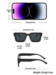 2pcs/Set Fashionable Eyeglasses, Multi-Color Stylish Eyewear For Men, Suitable For Daily Life, Commute, Party, Travel, All Seasons - Multicolor - View 6