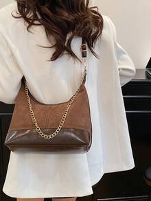 高品质简约百搭单肩手提包，复古水桶包，风格高级，2025秋冬新款 - 咖啡 - 查看 1