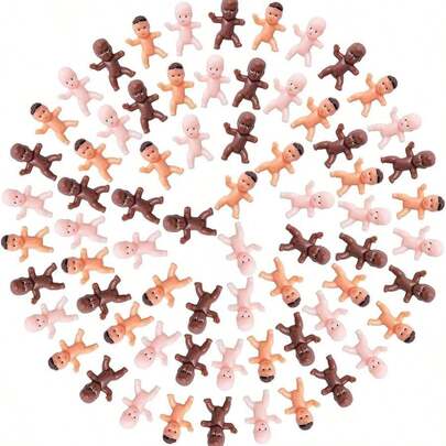 Conjunto de 10 miniaturas de estátuas de bebês, decoração para festas, mini chá de bebê, artigos para chá de bebê, chá de bebê, jogos com cubos de gelo, decoração para festas, presentes de Natal