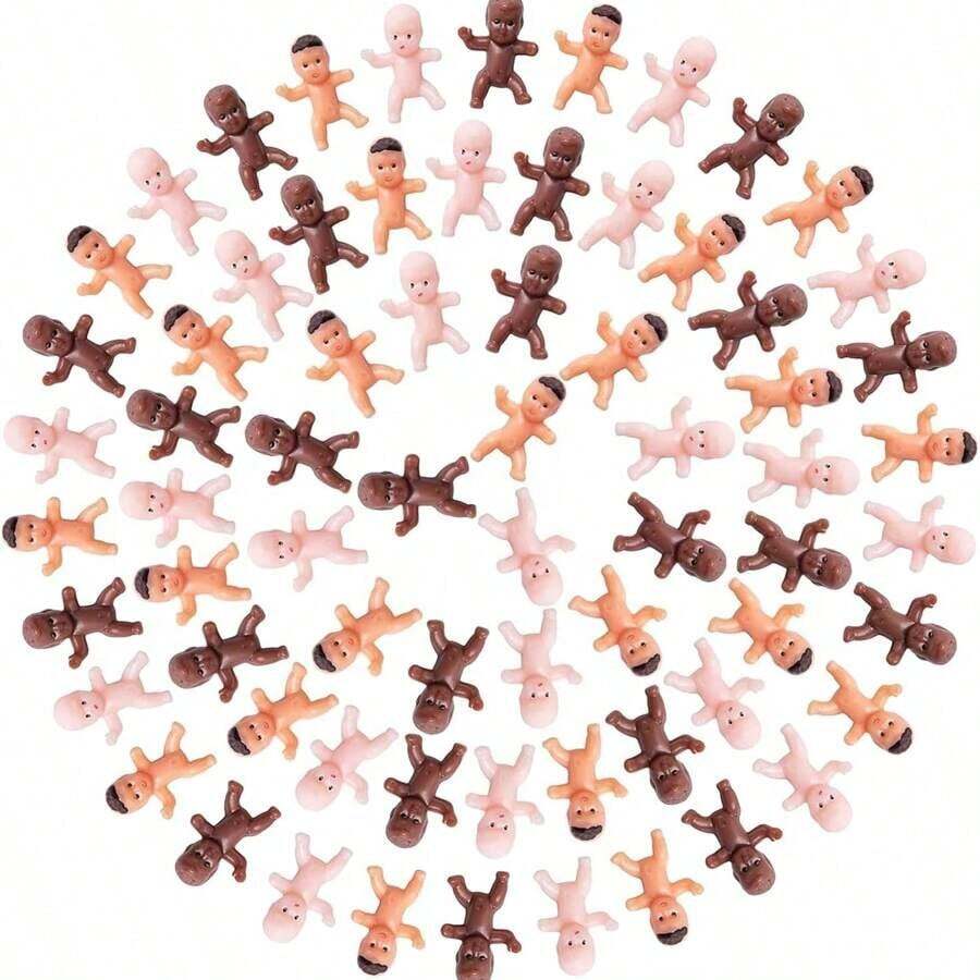 Conjunto de 10 miniaturas de bebês, ideais para decoração de festas, chá de bebê em miniatura, lembrancinhas para chá de bebê, jogos com cubos de gelo, decoração de festas e presentes de Natal.