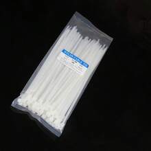 100根多用途塑料扎带，柔软耐用，适用于园艺捆扎，快速固定植物和草坪，使用方便。