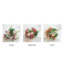 15 Heads Artificial Rose Bouquet, Bridal Bouquet, Ins Style Home Decor Flower Arrangement, Fake Flowers - Multicolor - View 8