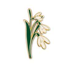 Birth Month Flower Enamel Pin - Elegant Brooch For Women's Accessories - Unique Birthday Or Mother's Day Gift - Perfect For Wedding Suits & Dresses - Floral Lapel Pin - Ideal Flower Lover's{Inchsize_nameinch:InchCaseof1inch,Inchcolor_nameinch:InchJanuary-Snowdropinch} - 一月-雪花蓮 - 查看 1