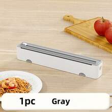 Cling Wrap Dispenser With Sliding Cutter - Kitchen Storage Box, Mountable On Fridge, Suitable For Home And Commercial Use, Cutting Box, Stable Storage, Practical Tool, Kitchen Supplies - Multicolor - View 10