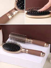 8-Piece Hair Styling Brush Set, Includes: Cushion Brush, Styling Brush, Curling Brush, Tail Comb, Folding Brush, Curling Iron, Boar Bristle Brush, Wide-Tooth Comb, And Bristle Brush. Unisex, Suitable For Dry, Wet, Curly And Straight Hair. An Excellent Gift For Mom, Lover, Friend, Neighbor, Colleague Or Teacher. Also An Ideal Choice For Hair Salons/Barbershops/Stylists, And A Travel Essential. - Multicolor - View 2