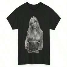 WWE Pro Wrestling Rhea Ripley Vintage Unisex T-Shirt - Black 17 - View 1