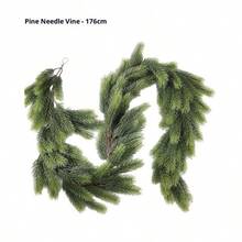 Christmas Vine Artificial Plant Pine Needle Vine Wreath Decor, Faux Green Plant Vine - Multicolor - View 11