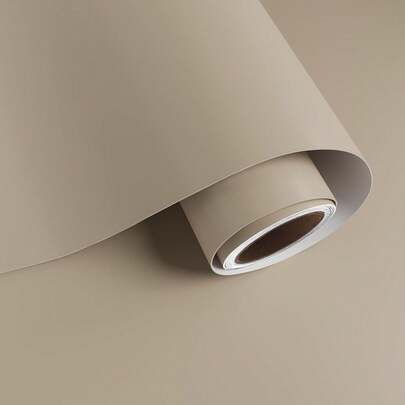 1 Roll Matte White Contact Paper, Self-Adhesive Removable Wallpaper For Cabinet, Wall, Waterproof, Suitable For Bathroom, Living Room, Kitchen, Bedroom Decor
