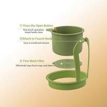 1pc Hands-Free Pressure Drain Basket, Food Residue Filter Basket, Hanging Sink Drain Basket, One-Touch Pressure Drain Basket, Kitchen Plant Rack, Faucet Drain Basket, Independent Drain Basket, Kitchen Storage, Sponge Drain Basket, Dishcloth Drain Basket, Soap Drain Basket - Suitable For Kitchen And Bathroom, Kitchen Supplies, Kitchen Accessories, Kitchen Tools - Multicolor - View 7