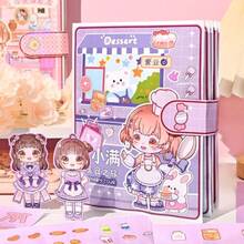 1 set de kit de matériel de livre tranquille DIY, sans découpage requis. Livre d'habillement fait main pour filles et enfants, livre d'autocollants 3D d'habillement, livre éducatif Montessori, livre d'autocollants de décoration thématique pour filles. Fournitures éducatives pour enfants DIY, retour à l'école, anniversaire, Noël, Halloween, Pâques, cadeaux de Thanksgiving