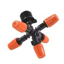 1-20个五向花园喷雾器，1/2英寸（0.799英寸/20.3毫米）螺纹接头，五向可调喷嘴，自动喷水花园花卉洒水器，适用于花园、农田浇水、降温灌溉等。
