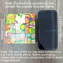 1 Set Of 6pcs Animal World Farm Animal Puzzle Toys, Educational Jigsaw Puzzles, Bring Intelligence Development And Happiness - Multicolor - View 3