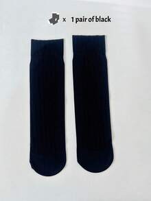 1/3/6双薄款女士中长袜。透气袜子。透明长筒袜。纯色女士袜子，秋季 - 彩色 - 查看 20