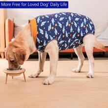 Dog Surgery Recovery Suit Dog Dog Bodysuit Surgical Suit Female Spay Post Healing Neuter After Surgery Suits - 大號(1 件裝)+ 鯊魚 - 查看 5