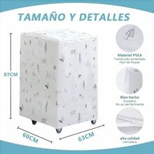 Cubierta impermeable espesada antipolvo para lavadora doméstica apertura frontal secadora balcón protector de secadora antipolvo cubierta protectora antipolvo para electrodomésticos - Multicolor - Ver 2