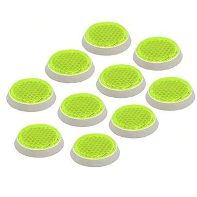 Set Of 100: Shining Reflector Diameter 1.1 Inches 27 Mm Lime