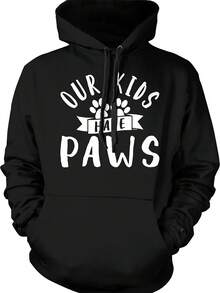 Our Kids Have Paws Hooded Sweatshirt, HOOD02709,Autumn/Winter Hoodie Autumn Set - 款式22 - 查看 1