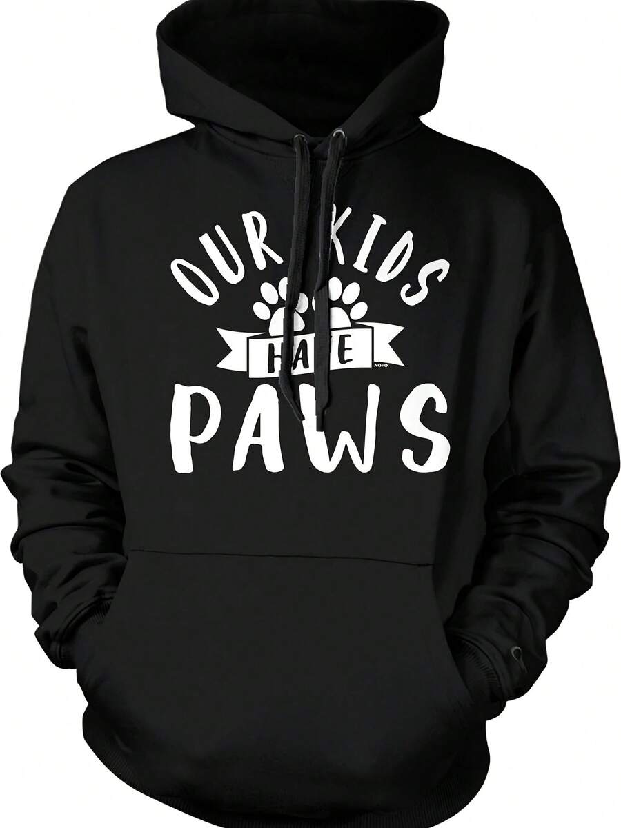 Our Kids Have Paws Hooded Sweatshirt, HOOD02709,Autumn/Winter Hoodie Autumn Set - 款式22 - 查看 1