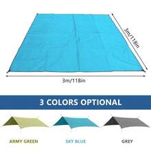 10x10ft Outdoor Camping Rain Fly Tarp Canopy Waterproof Hiking Sun Shade Shelter - 預設 - 查看 3