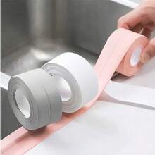 1 Roll 3.2M Waterproof Mildew-Proof Bathroom Sealing Strip, Self-Adhesive Sealant Tape For Kitchen And Bathroom, Waterproof Tape To Prevent Moisture, Decorative Sink Sealing Sticker, Suitable For Workshop, Kitchen, Bathroom, Home, Random Color And Style (Suitable For Smooth Surface, Ensure The Application Surface Is Clean And Flat Before Use)