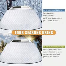 Car Windshield Snow Cover With Side Mirror And Hook, Magnetic Windshield Cover And Snow, Car Windshield Shade Foldable, Fit Large SedanLarge SUVPickupTruckMPV65x49