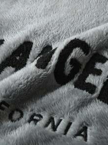 Men's Casual City Name Embroidered Long Sleeve Hooded Fleece Pullover Sweatshirt, Autumn/Winter - Light Grey - View 9