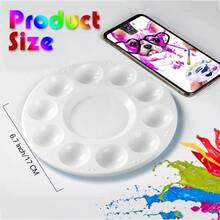 4pcs Art Paint Tray Palette, Plastic Paint Pallet Adults Painting, Party At Home, Kindergarten Or Class, White Paint Pallete - White - View 2