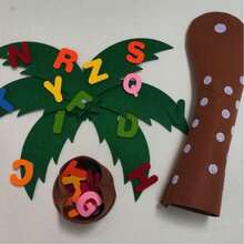 Educational & Fun Felt Alphabet Tree 3D Sticker Material Kit - No-Cut DIY Interlocking Alphabet Tree For 3-6 Years Old Toddlers, Early Education Cognitive Alphabet Learning Toy, Felt Teaching Set For Kids' Hands-On Development / Parent-Child Craft, Perfect Gift