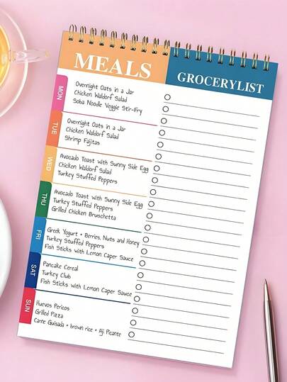 5.6x8.5 Inch 52 Pages/A5 Planner, Daily/Weekly/Monthly Coil, Macaron Style, Students, Teenagers, Work Self-Discipline Planner, Time Management Planner, Study Planner, Work Planner, To-Do List, Notepad, Back To School Games/Educational Literacy Diary, Diary Notebook/Writing Teen Writing Student Notebook/Office Notebook