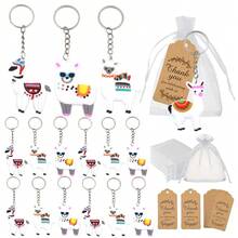 36pcs/12set-60pcs/20set - Cute Alpaca Keychain Set, Alpaca Keychain, Party Gifts - Birthday Party Gift Set, Wedding, Halloween, Christmas, Holiday Party Gift Set, For Colleagues, Employees, Teachers, Nurses, Graduation, Anniversary, Party Souvenirs - Multicolor - View 1