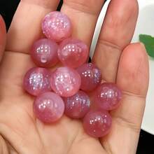 16mm 10pcs Glossy Cat Eye Resin Beads - Galaxy Mermaid Subtle Sparkle Resin Round Beads, Smooth Beads Suitable For DIY Jewelry Making - Unisex Accessories - Multicolor - View 20