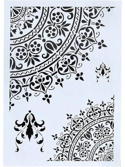 DIY Decorative Mandala Stencil Template For Painting On Walls Furniture Crafts, Mandala (A4 Size)