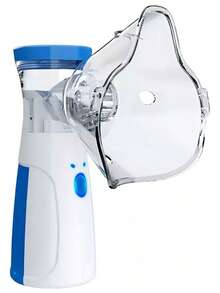 Neubolizador Ultrasonico Portatil Recargable Mini Inhalador equipo médico mini inhalador ultrasonico portátil recargable herramienta salud respiración bienestar regalo práctico - Blanco - Ver 6