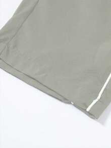 Men's Lightweight Striped Casual Straight Leg Pants, Fashionable High Street Versatile Sun-Protective Sports Trousers, Summer - Khaki - View 3