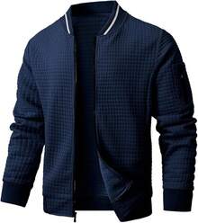 Mens Casual Lightweight CoatChristmas MQ4K - 藍色 - 查看 12