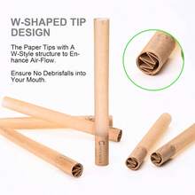 Unbleached Tubes, 84mm Classic Tubes, Easy Draw, Natural Smooth Taste, 30 Count - 自然的 - 查看 3